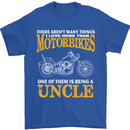 Being An Uncle Biker Motorcycle Motorbike Mens T-Shirt Cotton Gildan Royal Blue
