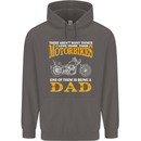 Being a Dad Biker Motorcycle Motorbike Mens 80% Cotton Hoodie Charcoal