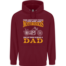 Being a Dad Biker Motorcycle Motorbike Mens 80% Cotton Hoodie Maroon