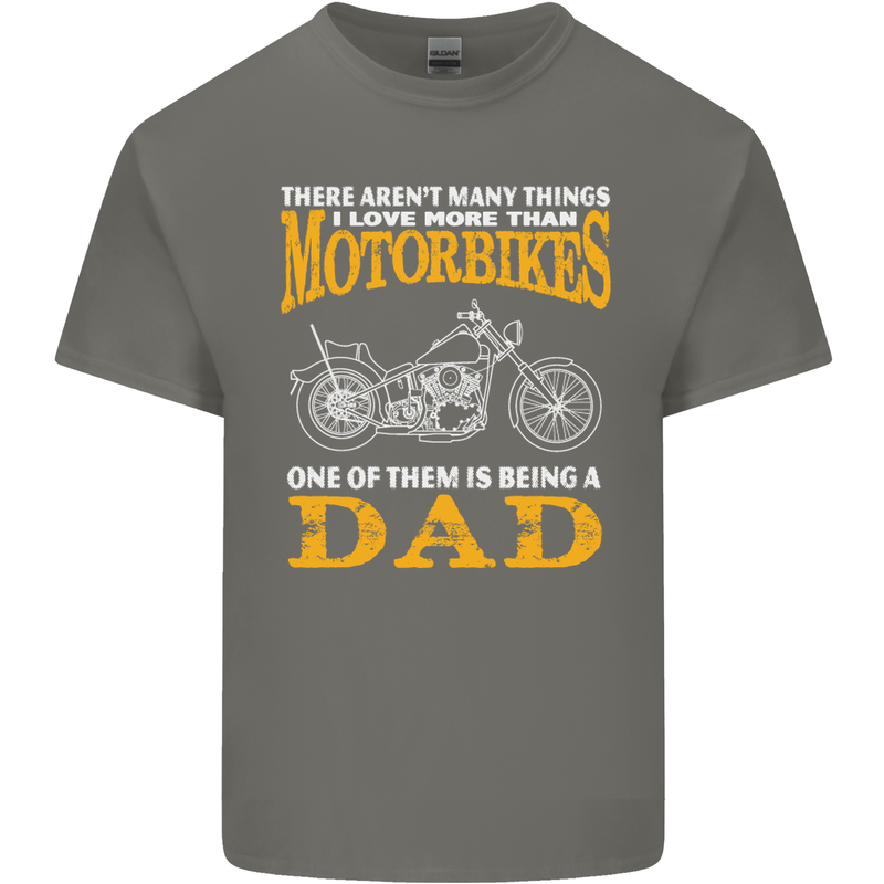 Being a Dad Biker Motorcycle Motorbike Mens Cotton T-Shirt Tee Top Charcoal