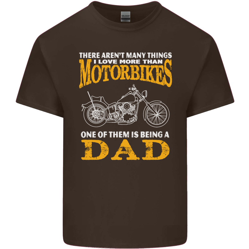 Being a Dad Biker Motorcycle Motorbike Mens Cotton T-Shirt Tee Top Dark Chocolate