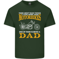 Being a Dad Biker Motorcycle Motorbike Mens Cotton T-Shirt Tee Top Forest Green