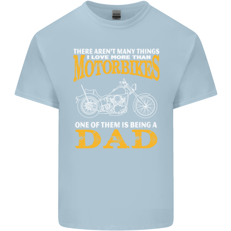 Being a Dad Biker Motorcycle Motorbike Mens Cotton T-Shirt Tee Top Light Blue