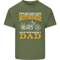 Being a Dad Biker Motorcycle Motorbike Mens Cotton T-Shirt Tee Top Military Green
