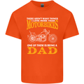 Being a Dad Biker Motorcycle Motorbike Mens Cotton T-Shirt Tee Top Orange