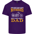 Being a Dad Biker Motorcycle Motorbike Mens Cotton T-Shirt Tee Top Purple
