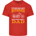 Being a Dad Biker Motorcycle Motorbike Mens Cotton T-Shirt Tee Top Red