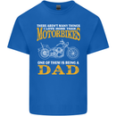 Being a Dad Biker Motorcycle Motorbike Mens Cotton T-Shirt Tee Top Royal Blue