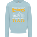 Being a Dad Biker Motorcycle Motorbike Mens Sweatshirt Jumper Light Blue