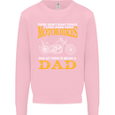 Being a Dad Biker Motorcycle Motorbike Mens Sweatshirt Jumper Light Pink