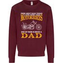 Being a Dad Biker Motorcycle Motorbike Mens Sweatshirt Jumper Maroon