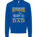 Being a Dad Biker Motorcycle Motorbike Mens Sweatshirt Jumper Royal Blue