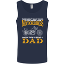 Being a Dad Biker Motorcycle Motorbike Mens Vest Tank Top Navy Blue