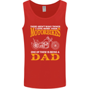 Being a Dad Biker Motorcycle Motorbike Mens Vest Tank Top Red