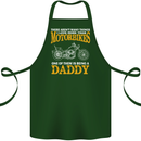 Being a Daddy Biker Motorcycle Motorbike Cotton Apron 100% Organic Forest Green