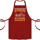 Being a Daddy Biker Motorcycle Motorbike Cotton Apron 100% Organic Maroon