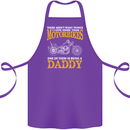 Being a Daddy Biker Motorcycle Motorbike Cotton Apron 100% Organic Purple