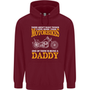 Being a Daddy Biker Motorcycle Motorbike Mens 80% Cotton Hoodie Maroon