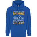 Being a Daddy Biker Motorcycle Motorbike Mens 80% Cotton Hoodie Royal Blue