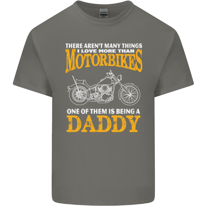 Being a Daddy Biker Motorcycle Motorbike Mens Cotton T-Shirt Tee Top Charcoal