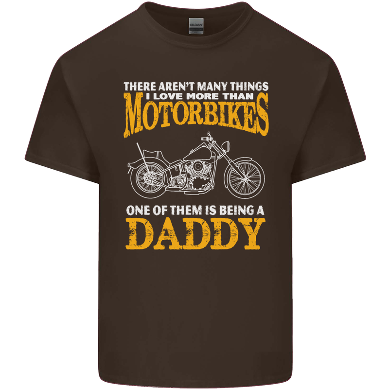 Being a Daddy Biker Motorcycle Motorbike Mens Cotton T-Shirt Tee Top Dark Chocolate