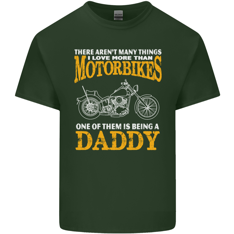 Being a Daddy Biker Motorcycle Motorbike Mens Cotton T-Shirt Tee Top Forest Green