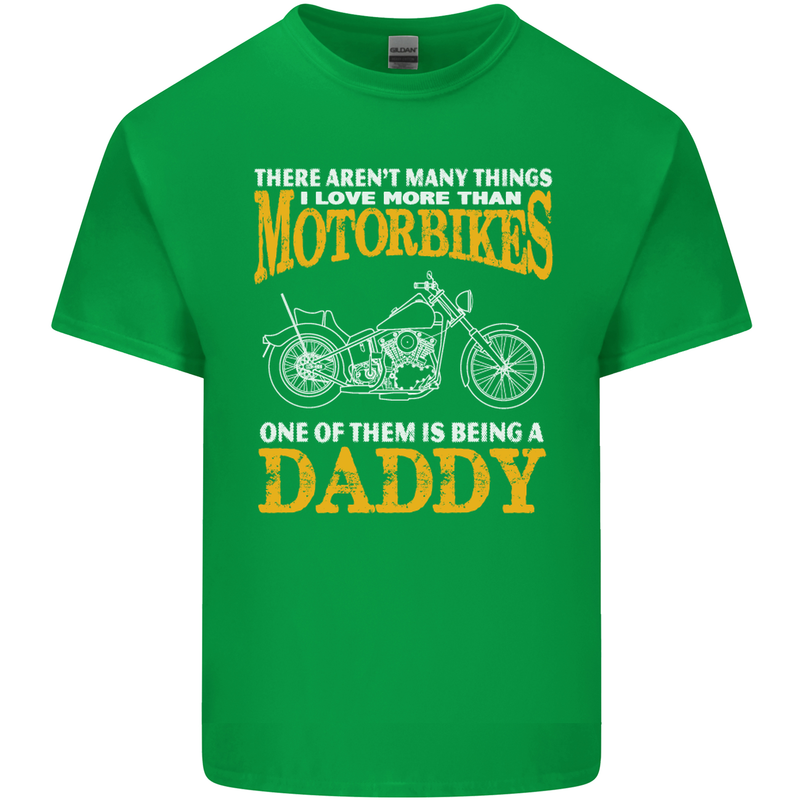 Being a Daddy Biker Motorcycle Motorbike Mens Cotton T-Shirt Tee Top Irish Green