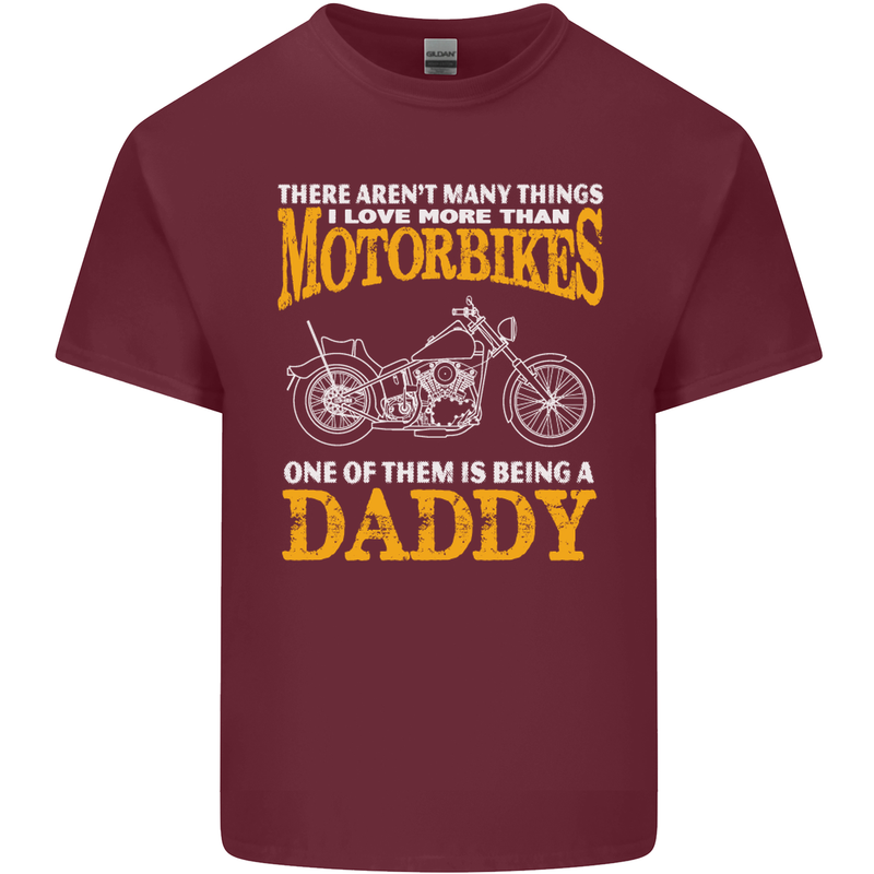 Being a Daddy Biker Motorcycle Motorbike Mens Cotton T-Shirt Tee Top Maroon