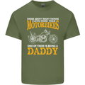 Being a Daddy Biker Motorcycle Motorbike Mens Cotton T-Shirt Tee Top Military Green
