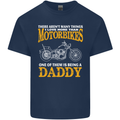 Being a Daddy Biker Motorcycle Motorbike Mens Cotton T-Shirt Tee Top Navy Blue