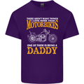 Being a Daddy Biker Motorcycle Motorbike Mens Cotton T-Shirt Tee Top Purple