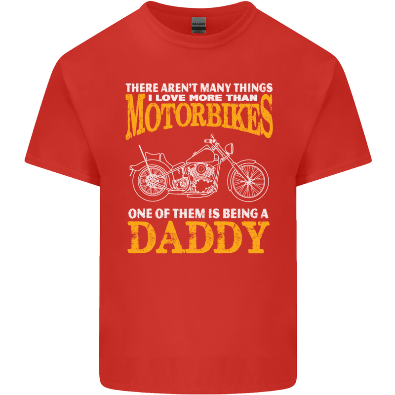 Being a Daddy Biker Motorcycle Motorbike Mens Cotton T-Shirt Tee Top Red