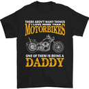 Being a Daddy Biker Motorcycle Motorbike Mens T-Shirt Cotton Gildan Black