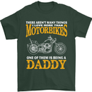 Being a Daddy Biker Motorcycle Motorbike Mens T-Shirt Cotton Gildan Forest Green