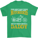 Being a Daddy Biker Motorcycle Motorbike Mens T-Shirt Cotton Gildan Irish Green