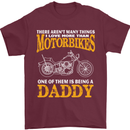 Being a Daddy Biker Motorcycle Motorbike Mens T-Shirt Cotton Gildan Maroon