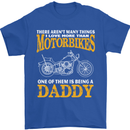 Being a Daddy Biker Motorcycle Motorbike Mens T-Shirt Cotton Gildan Royal Blue