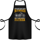 Being a Father Biker Motorcycle Motorbike Cotton Apron 100% Organic Black