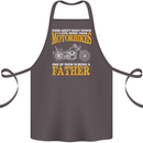 Being a Father Biker Motorcycle Motorbike Cotton Apron 100% Organic Dark Grey