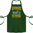 Being a Father Biker Motorcycle Motorbike Cotton Apron 100% Organic Forest Green