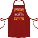 Being a Father Biker Motorcycle Motorbike Cotton Apron 100% Organic Maroon