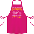 Being a Father Biker Motorcycle Motorbike Cotton Apron 100% Organic Pink