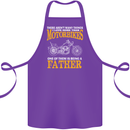 Being a Father Biker Motorcycle Motorbike Cotton Apron 100% Organic Purple