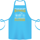 Being a Father Biker Motorcycle Motorbike Cotton Apron 100% Organic Turquoise