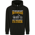 Being a Father Biker Motorcycle Motorbike Mens 80% Cotton Hoodie Black