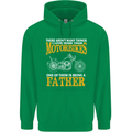 Being a Father Biker Motorcycle Motorbike Mens 80% Cotton Hoodie Irish Green