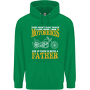 Being a Father Biker Motorcycle Motorbike Mens 80% Cotton Hoodie Irish Green