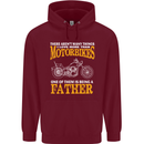 Being a Father Biker Motorcycle Motorbike Mens 80% Cotton Hoodie Maroon