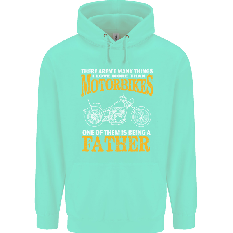 Being a Father Biker Motorcycle Motorbike Mens 80% Cotton Hoodie Peppermint