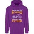 Being a Father Biker Motorcycle Motorbike Mens 80% Cotton Hoodie Purple